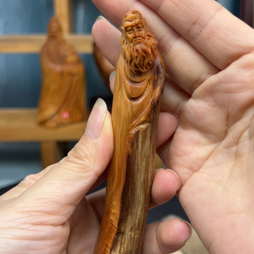 木崖柏木摆件手把件