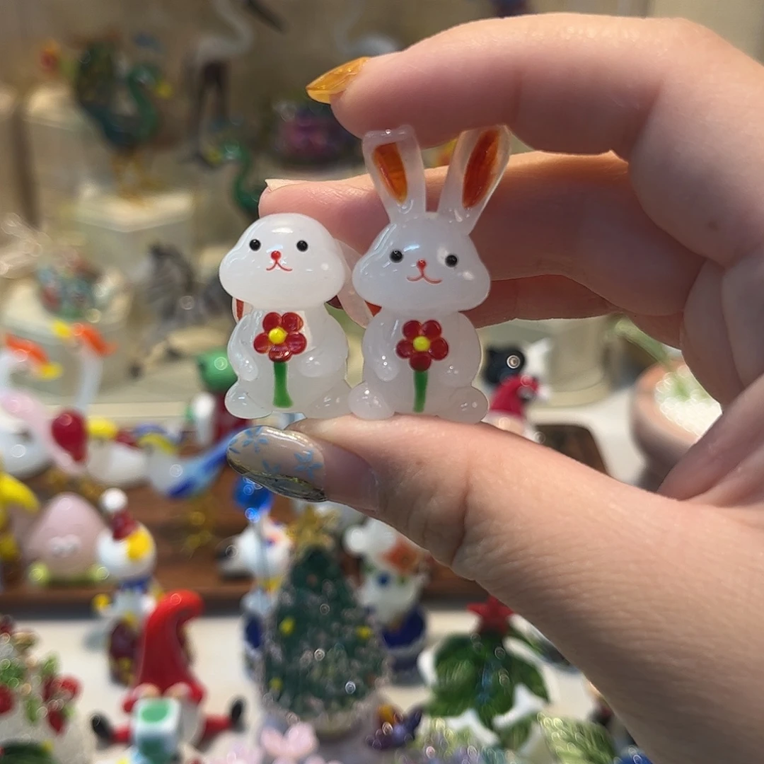 琉璃手工艺品一对