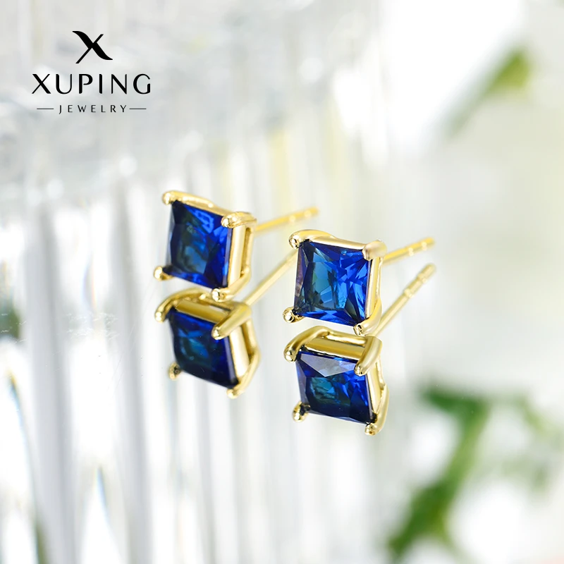 XUPING/旭平首饰 合金仿水晶耳饰 【潘生福利】耳钉GD X000992714