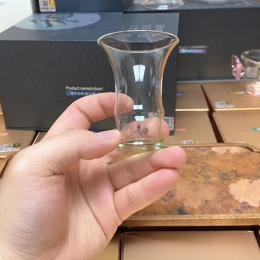 玻璃手工艺品禾器君悦杯湖绿色