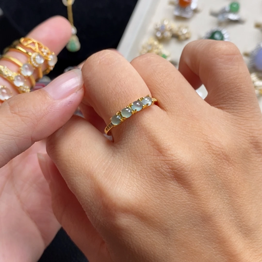 银S925镶嵌戒指翡翠