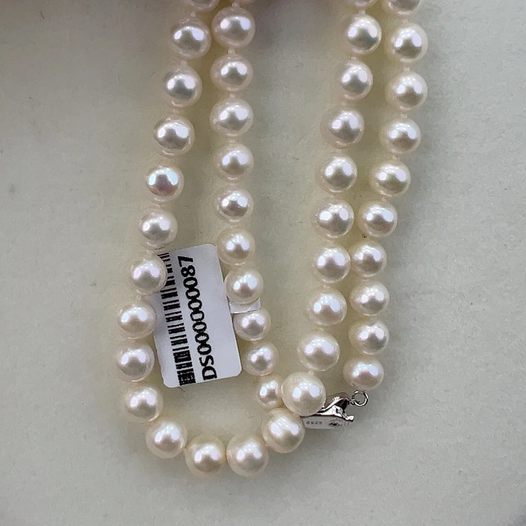 淡水珍珠颈饰银S925镶嵌➕50长