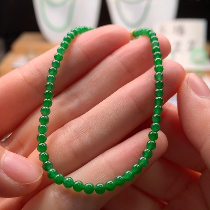翡翠未镶嵌手链天然缅甸A货翡翠