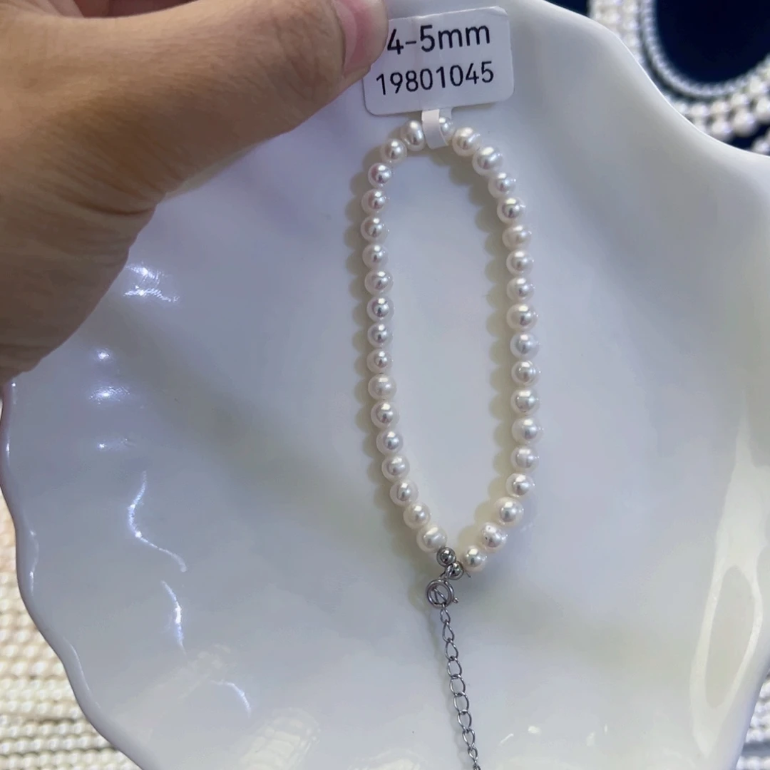 淡水珍珠项链手串耳饰吊坠银S925镶嵌