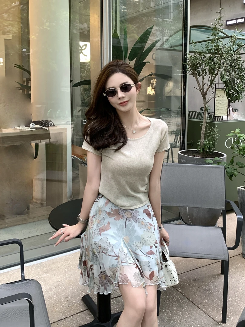 SJJ-SHANG【花语】25ss新品满分人丝舒适显瘦设计感半身裙q134148p