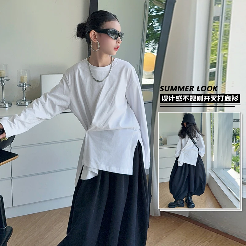 女童潮酷套装秋季时尚设计感不规则开衫套装女孩中大童高品质套装