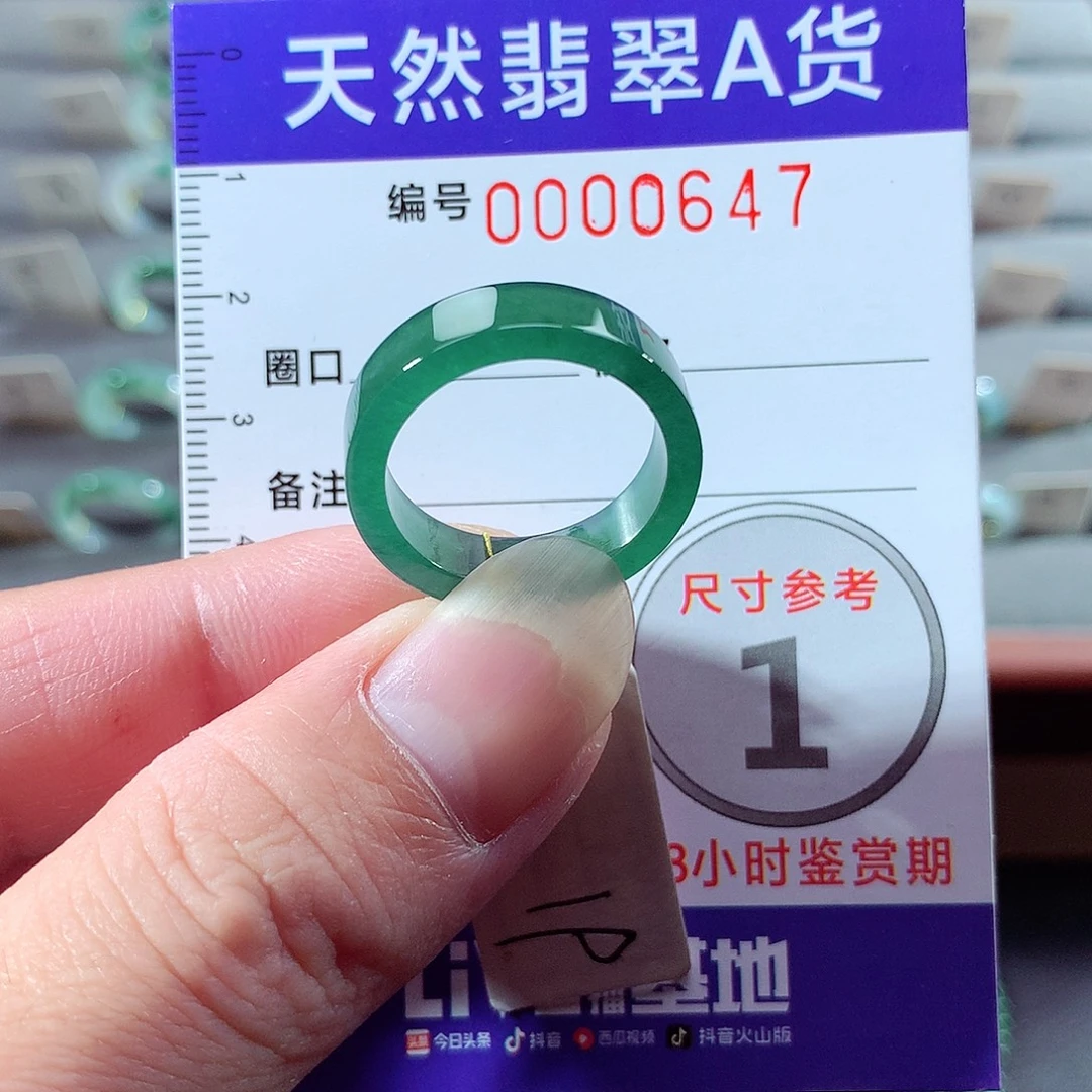 翡翠未镶嵌戒指19号
