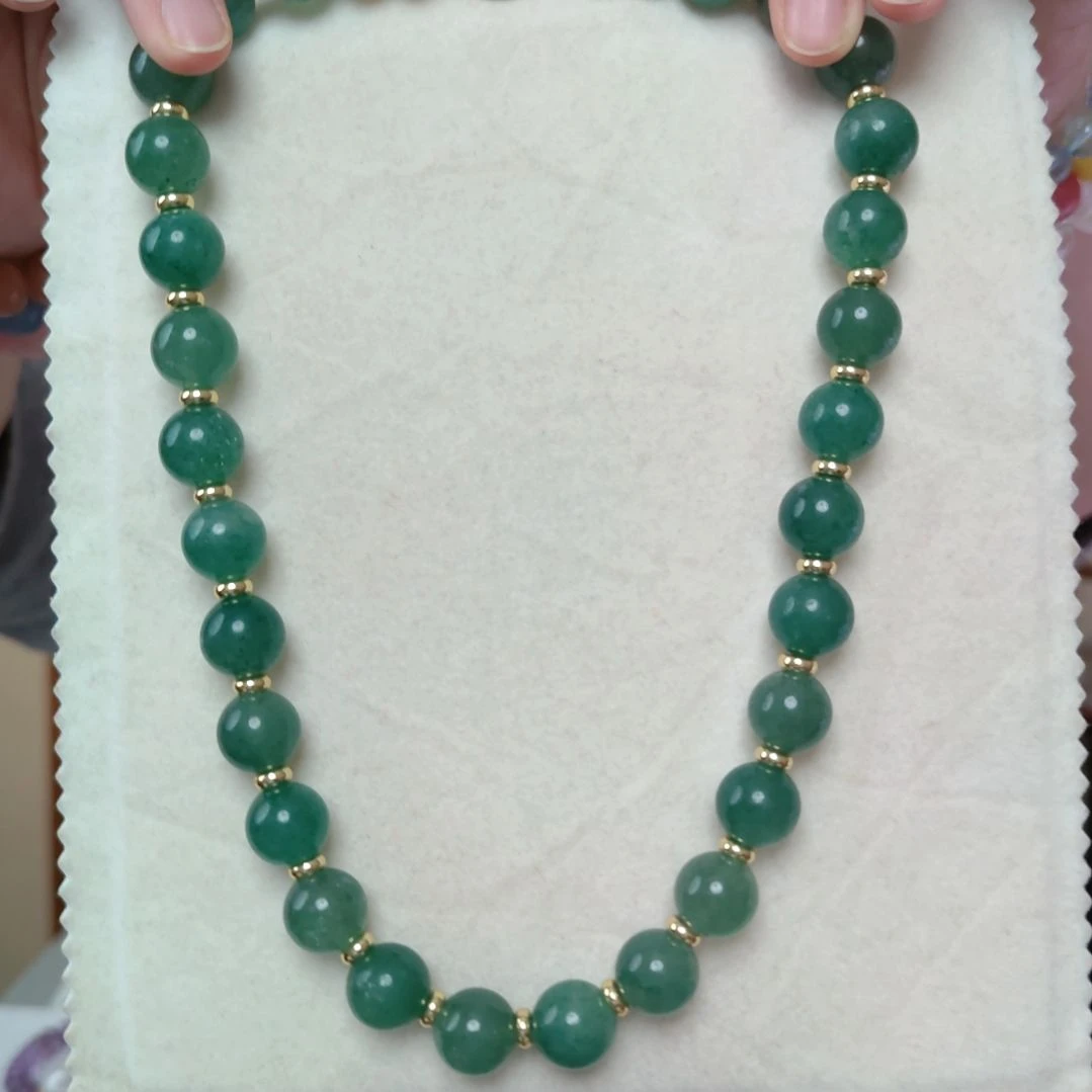 颈饰合金石英质玉绿草莓