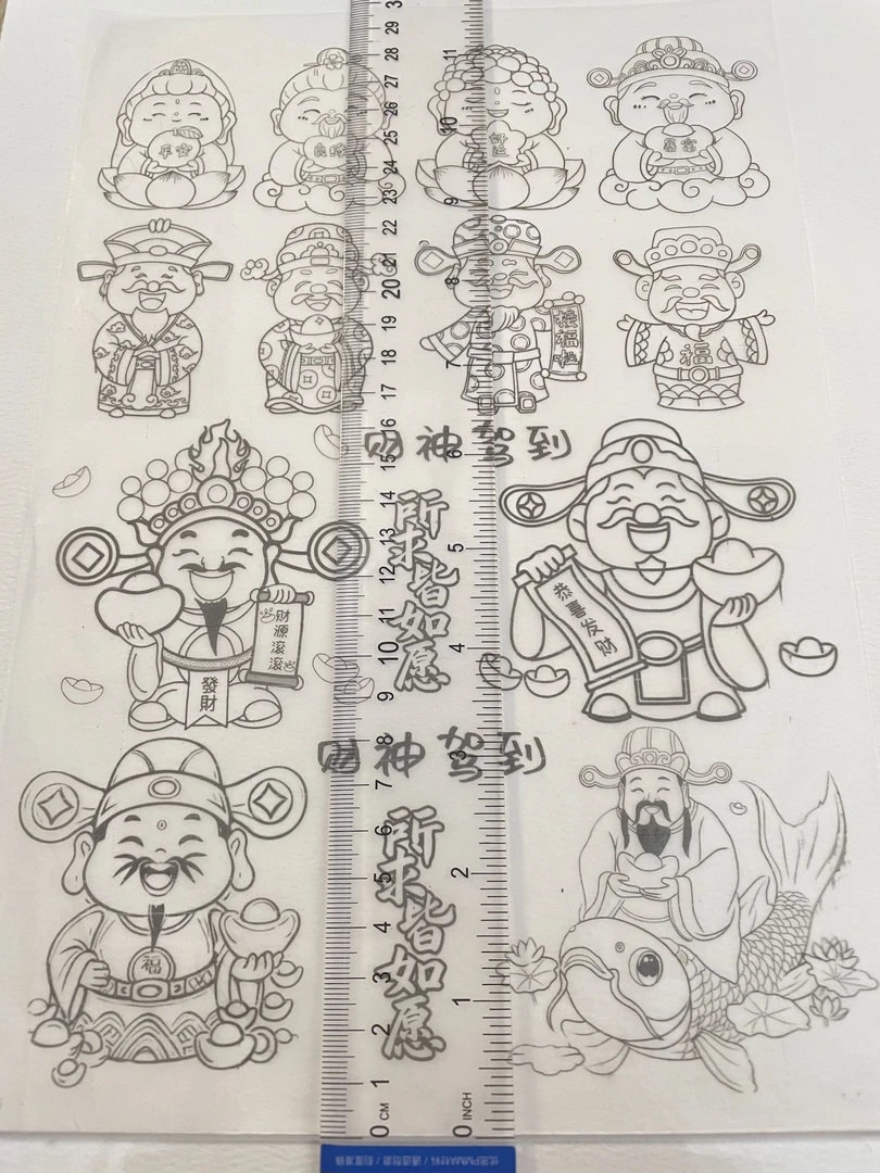 葫芦烙画，雕刻（初学简易线条）转印纸，拍1发5张。