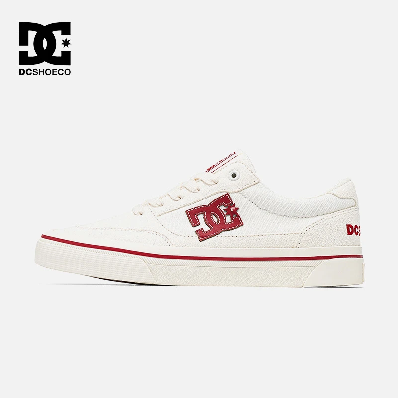 DCSHOES CANVAS CAS 透气情侣板鞋时尚百搭帆布鞋子休闲白色男鞋