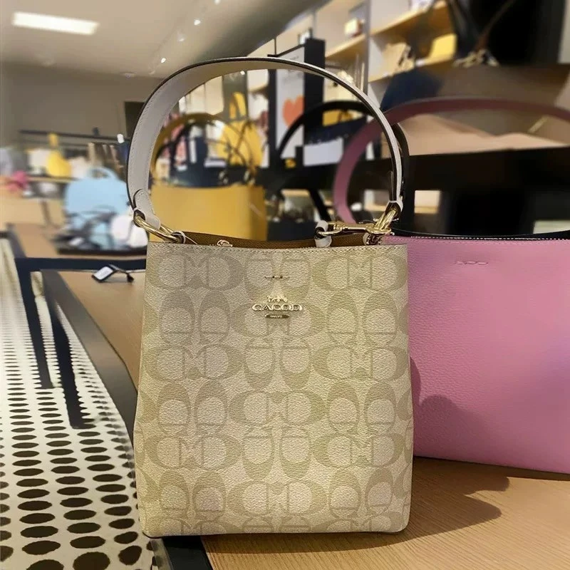 香港奢侈品包包2025新款现货水桶包潮百搭单肩斜挎腋下包手提包