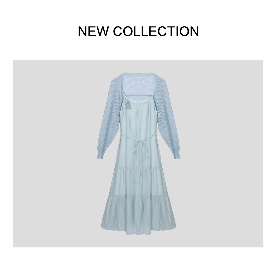 【小云总专享】 新款夏装披肩吊带连衣裙两件套 L5526011