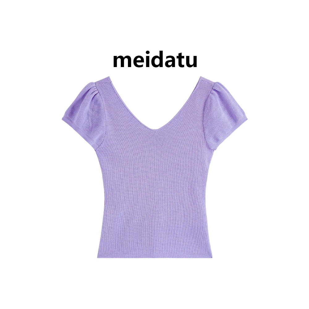 美哒兔（破价款）设计感别致v领软糯针织衫（高个子版）CM360-27QG