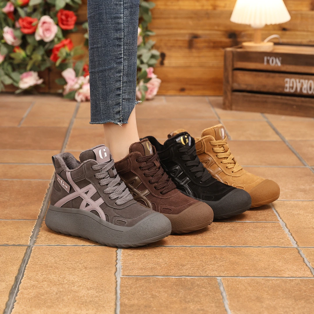 IG/IGG增高4CM2025秋冬爆款休闲风百搭软底气质保暖短靴60513