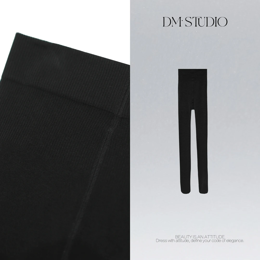 DEDM•STUDIO/精致感极简风气质弹力连脚裤袜打底2509KZ/R12U5561