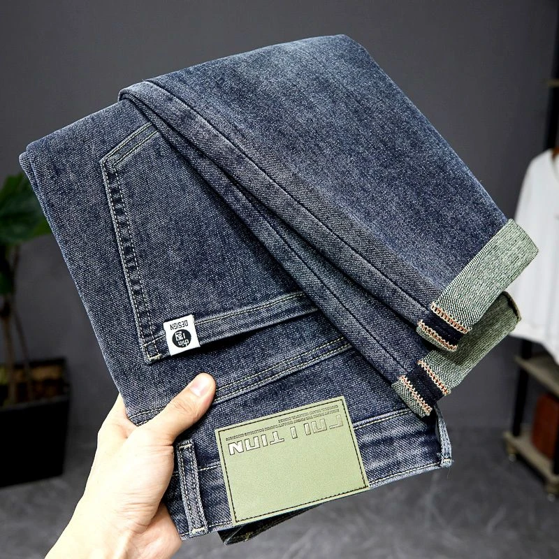 2025夏新牛仔裤男款ins潮牌国风高端简约百搭微宽松修身男士长裤