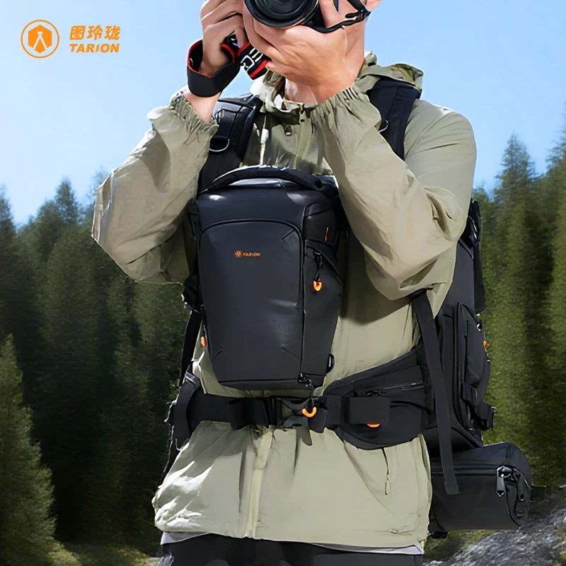 TARION图玲珑时尚轻便户外防水单肩斜跨多功能户外摄影三角包