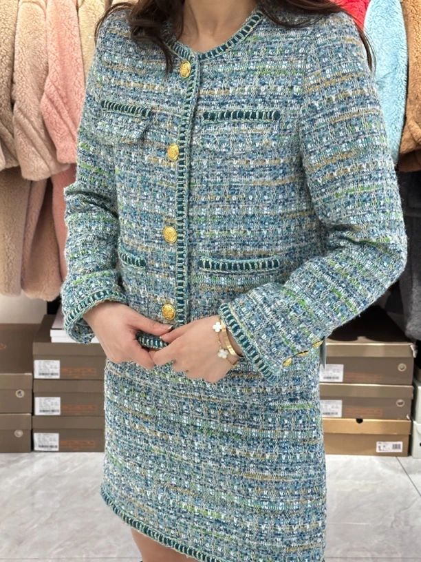 粗纺小香高级感套装