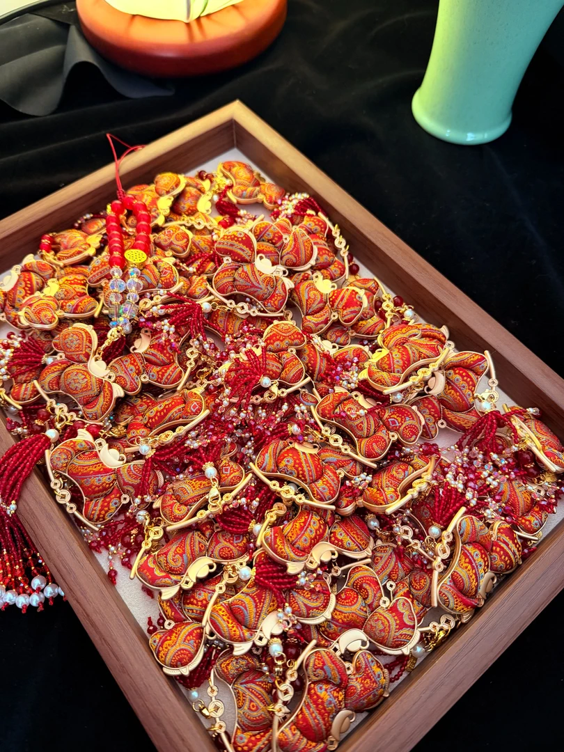 【孤品A】非遗宋锦手工国风饰品新年礼物普陀山求直播间指定链接