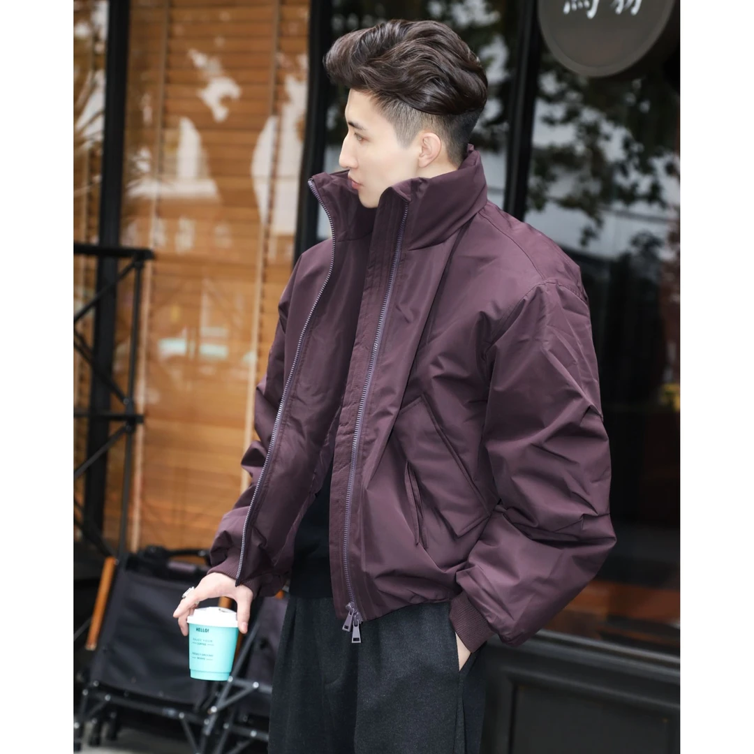 Cha【绛紫】鹅绒服 全新90鹅绒服设计师款 查佬查