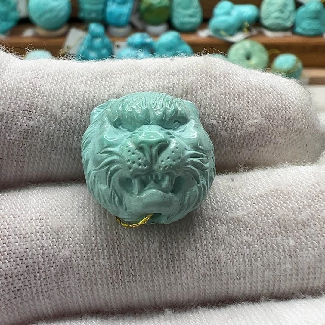 绿松石虎头 未镶嵌
