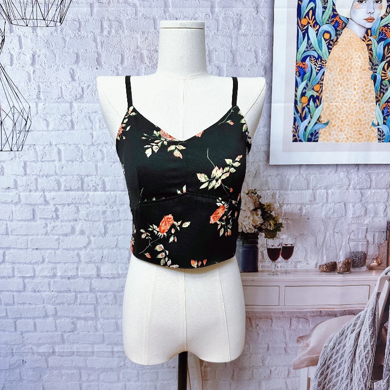 防走光内搭胸垫性感美背一体吊带背心女夏打底复古修身显瘦提花
