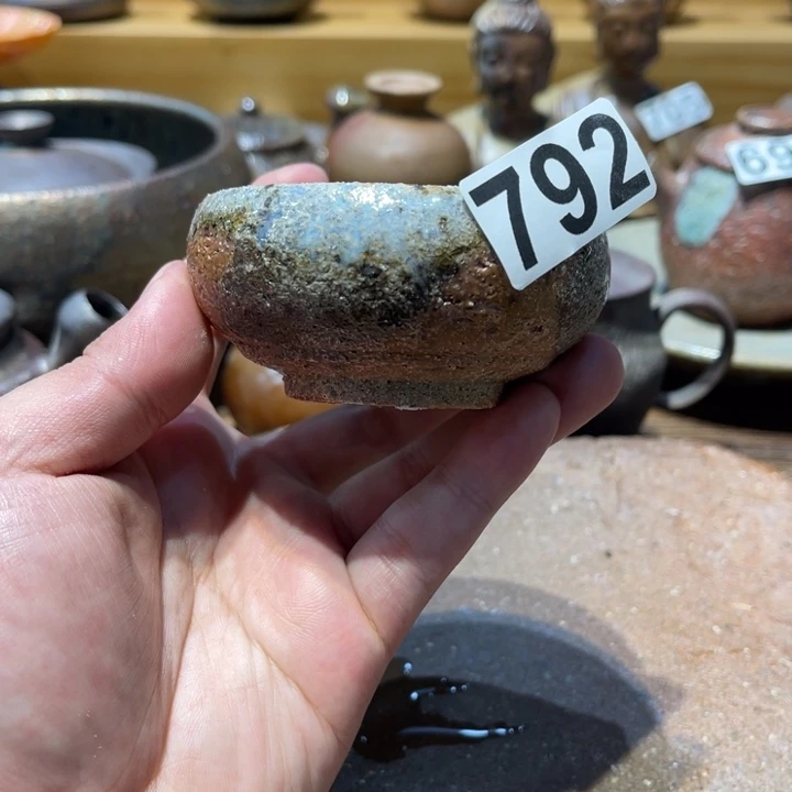 手工制作柴烧茶杯瑕792