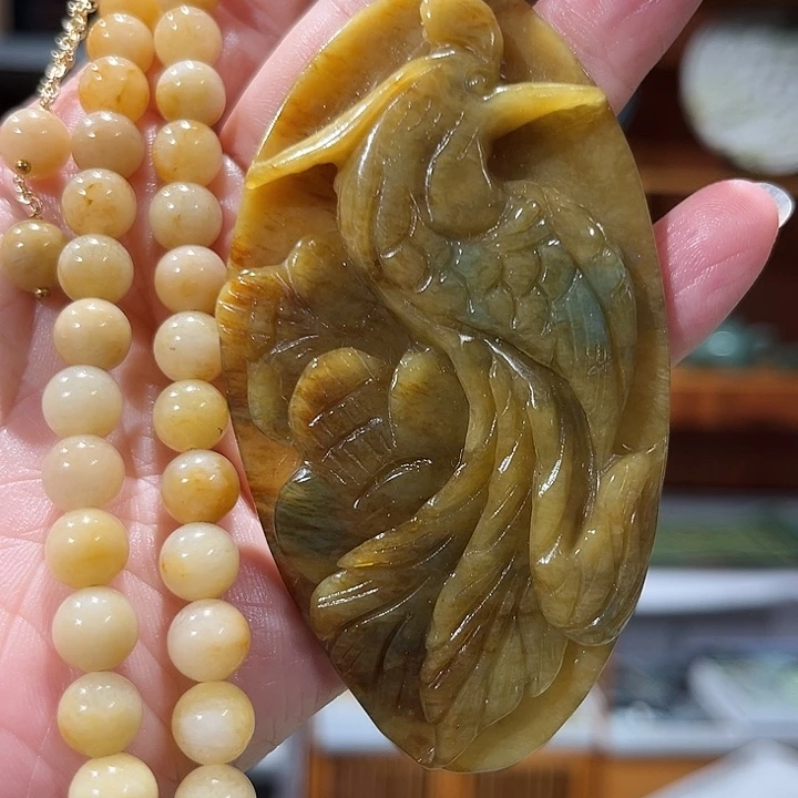 未镶嵌岫玉毛衣链