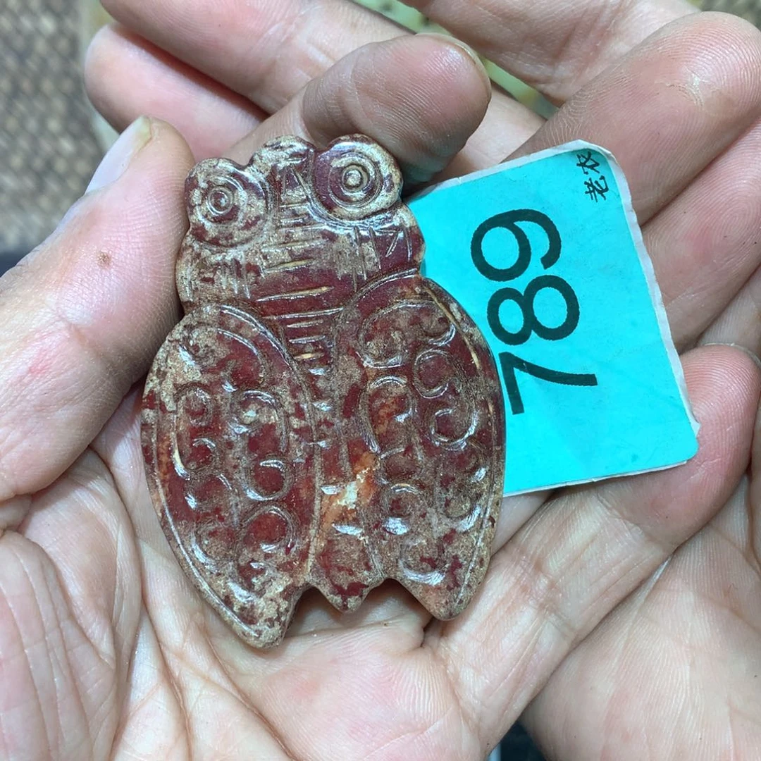 透闪石-蛇纹石玉未镶嵌颈饰H****雨