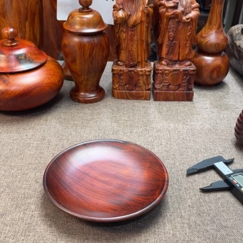 交趾黄檀（大红酸枝）木碟