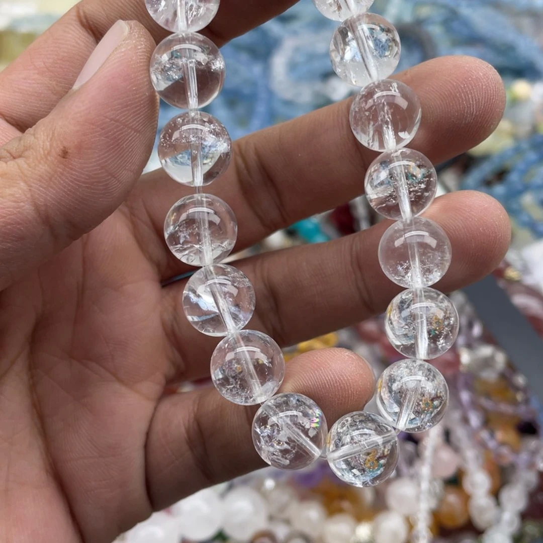 银S925镶嵌手链烟晶