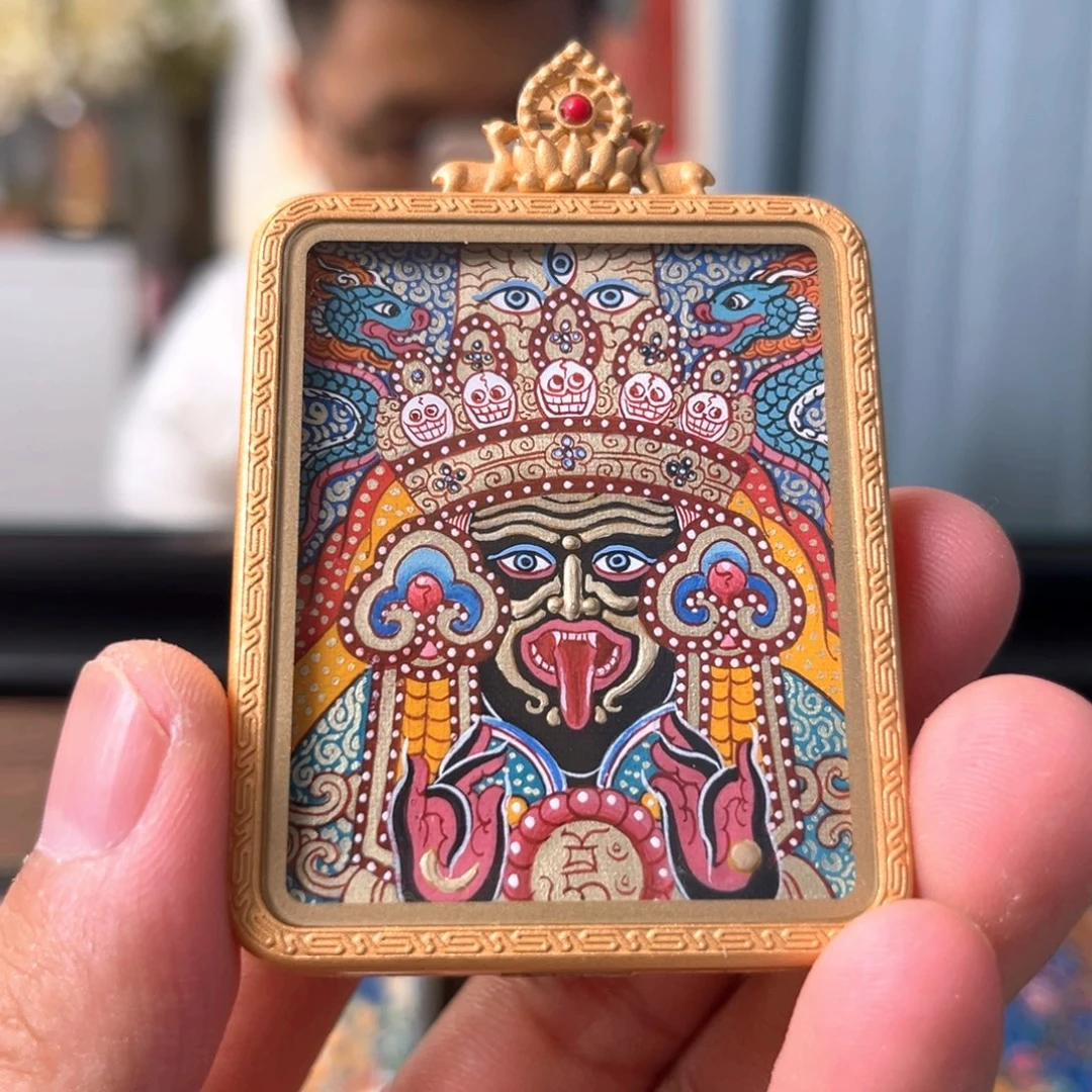 吊坠纯手绘真金矿料扎基拉姆