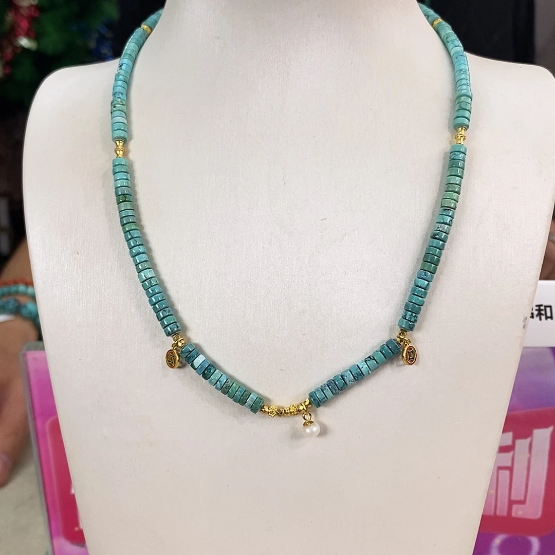 绿松石银S925镀金镶嵌珠宝奇石