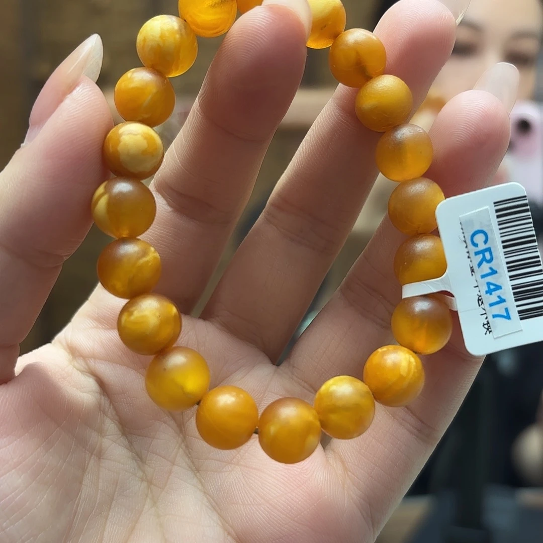 琥珀未镶嵌手链9mm手串多样性发其一