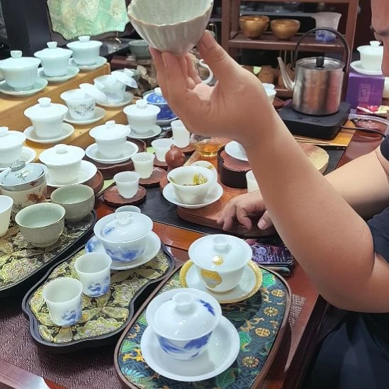 天青汝窑金丝铁线主人杯