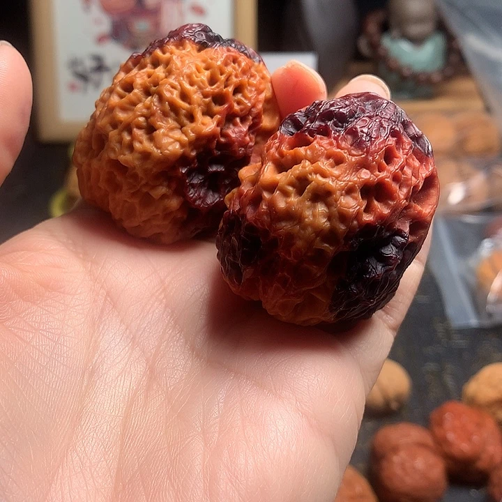 桃核吊坠七彩虎头蟾49尺寸