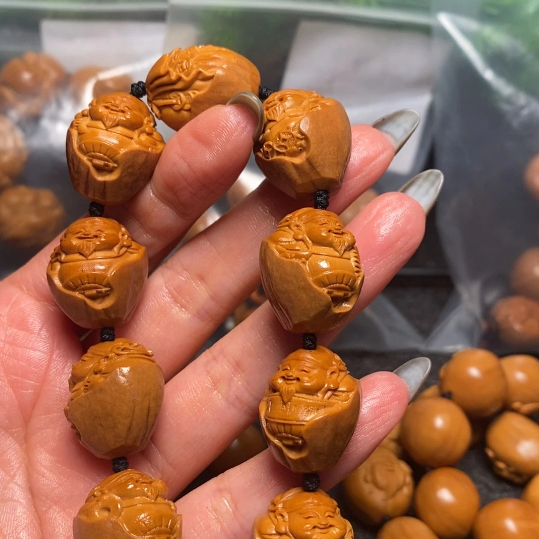 橄榄核手串/手链包衣财神