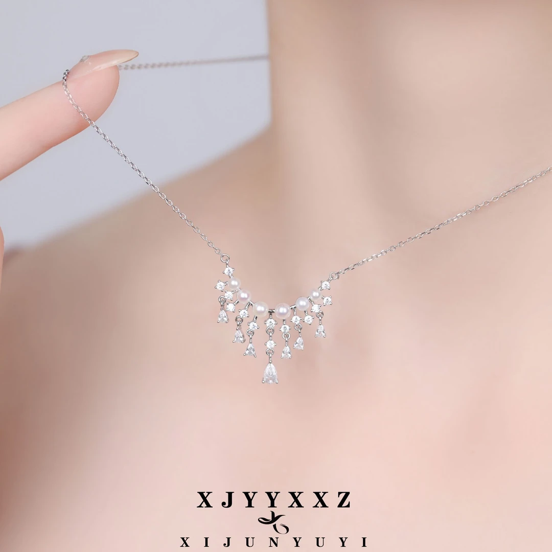 希君羽翼女神降临S925银淡水珍珠项链自发无证Z518