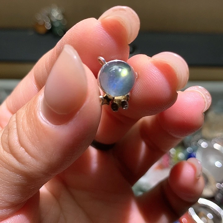 水晶珠宝半成品银S925镶嵌