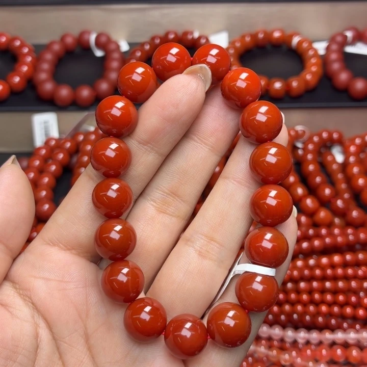 透***梦玛瑙/玉髓未镶嵌天然玛瑙手串