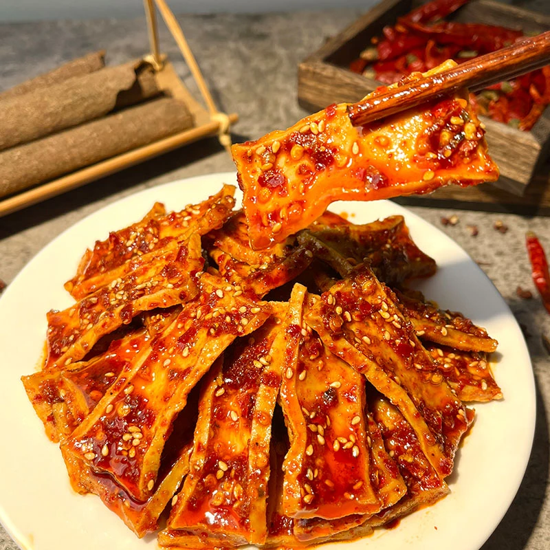 麻辣豆腐湖南特产冷江麻辣豆腐山胡椒油经典美食休闲麻辣零食