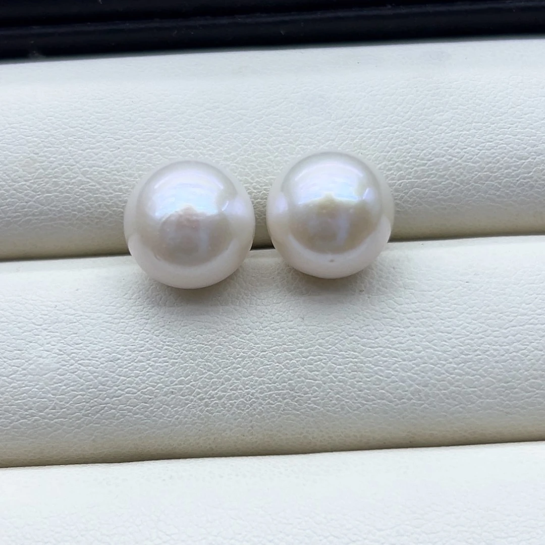银S925镶嵌淡水珍珠耳饰