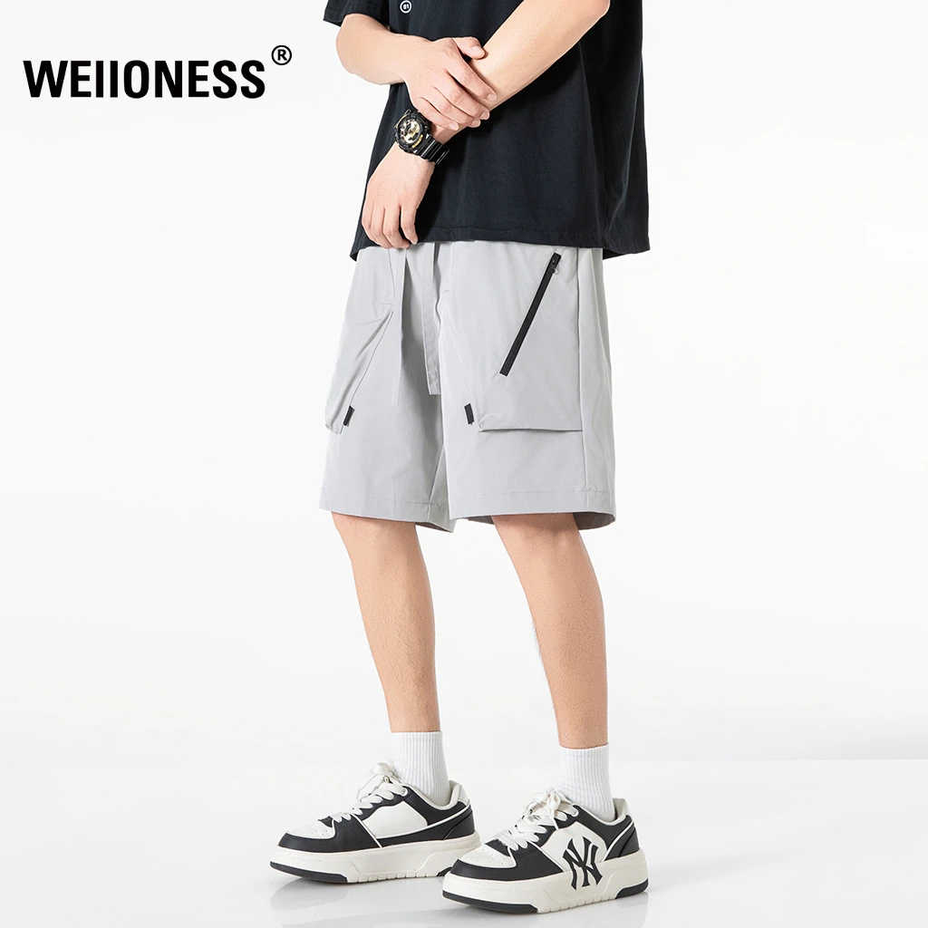 WEIIONESS休闲短裤男夏季美式潮牌机能风直筒中裤小众高级感男装
