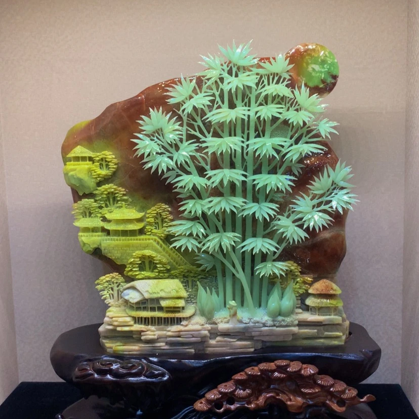 【闪购商品】未镶嵌蛇纹石玉摆件覆膜