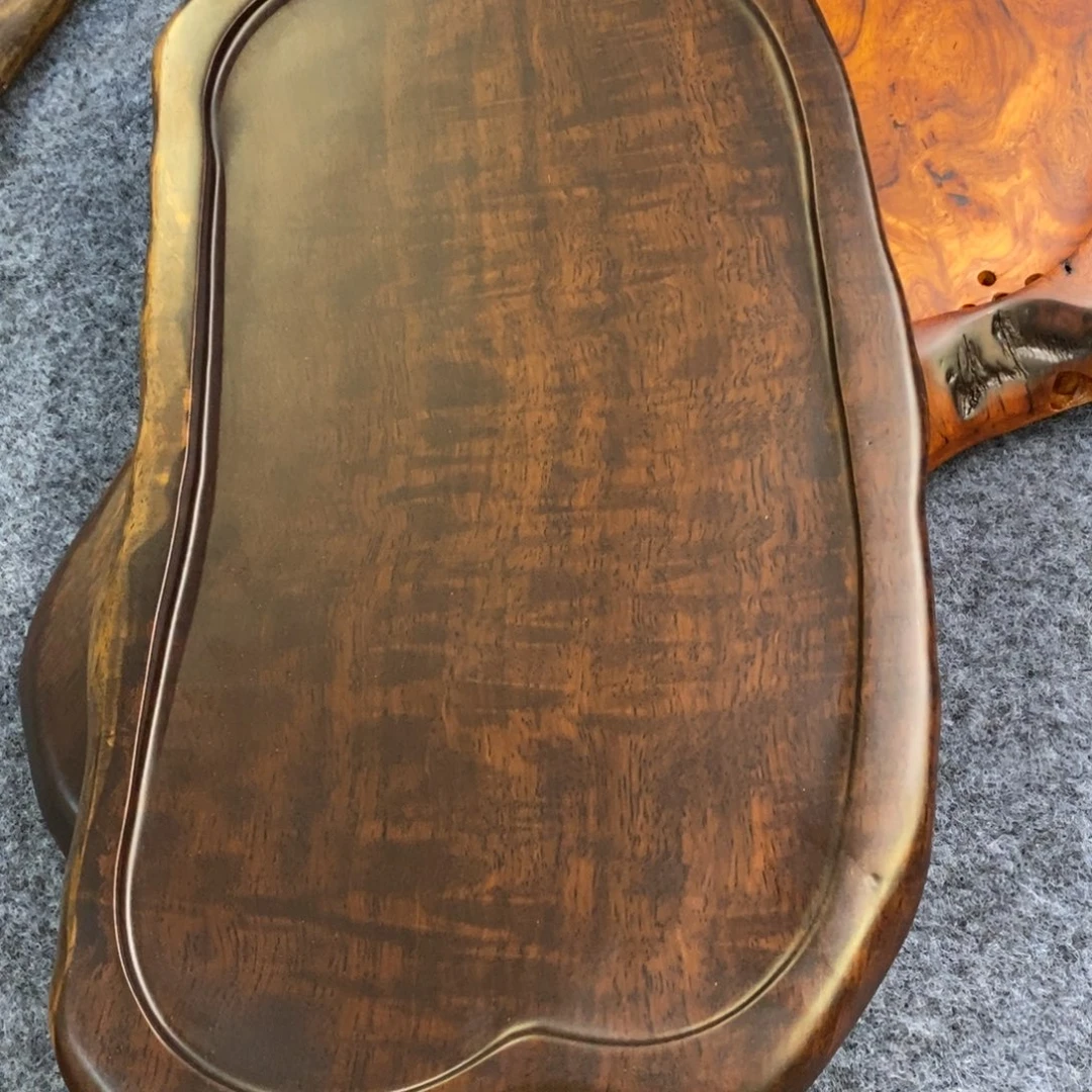 龙***爵非洲黑檀木实木茶盘