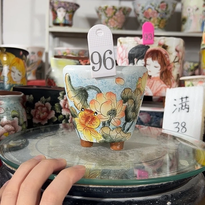 景德镇手绘花盆幸运花盆