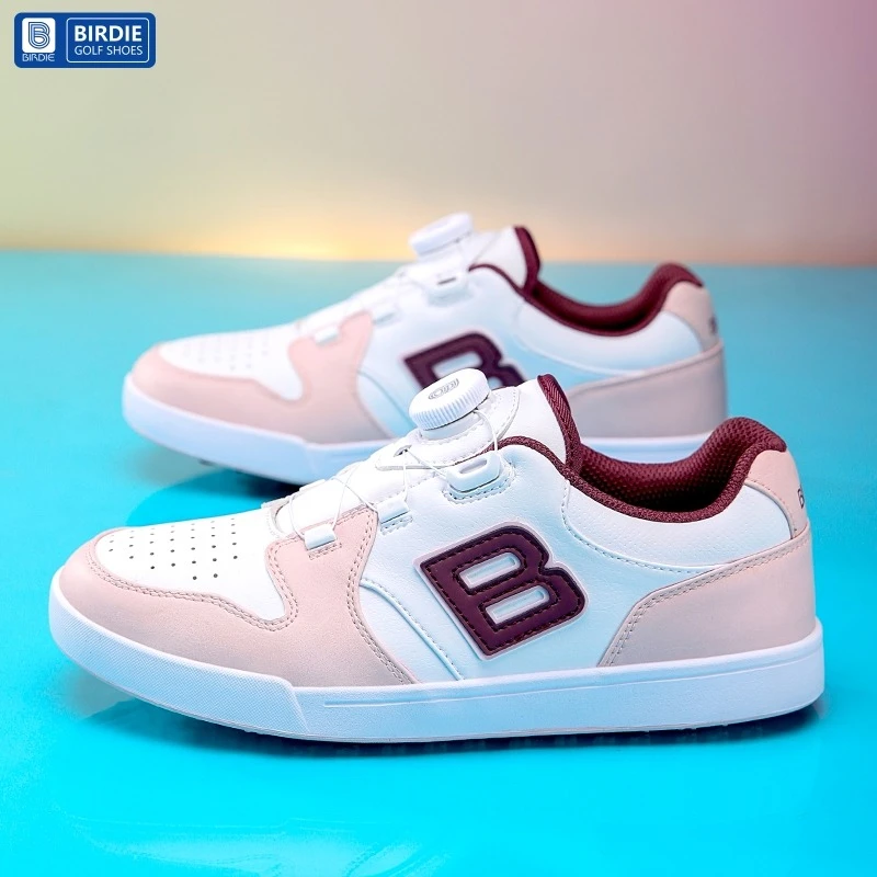 新款birdie青少年高尔夫球鞋儿童休闲golf防水旋转鞋子 网布超纤