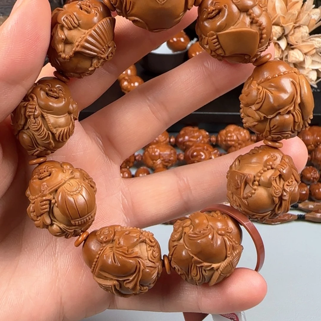 橄榄核手串/手链玉明 23八宝弥勒