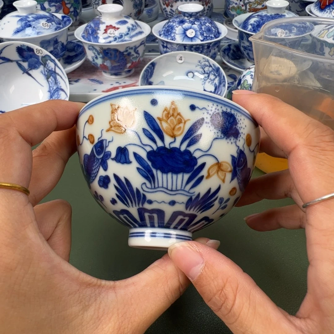 陶瓷景德镇纯手工纯手绘茶具木木40