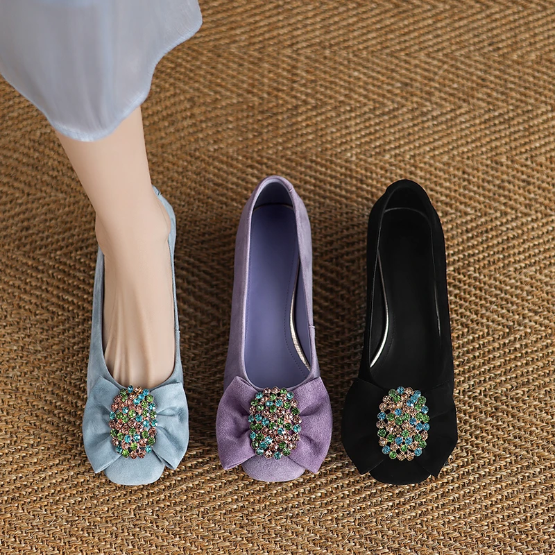 跟高2.5cm/34-41/百搭时尚气质休闲法式舒适柔软日常粗跟洋气单鞋